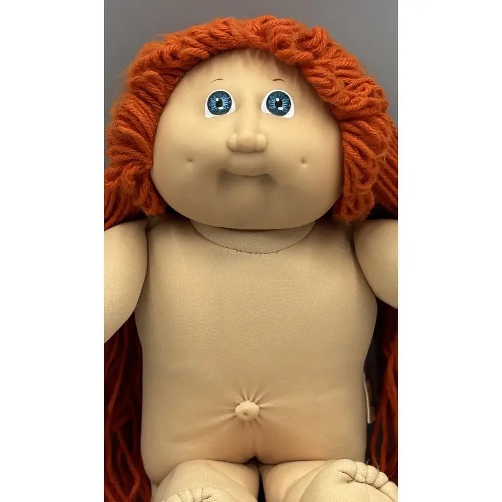Vintage 1982 Cabbage Patch Kids Doll Red Orange Hair Blue Eyes Dimples Caleco